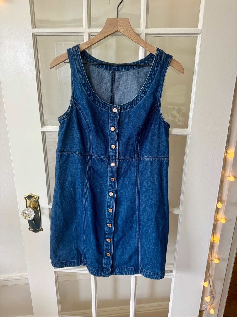 Gap Denim Sleeveless Button-Front Dress - 90s Friends Layering Dress